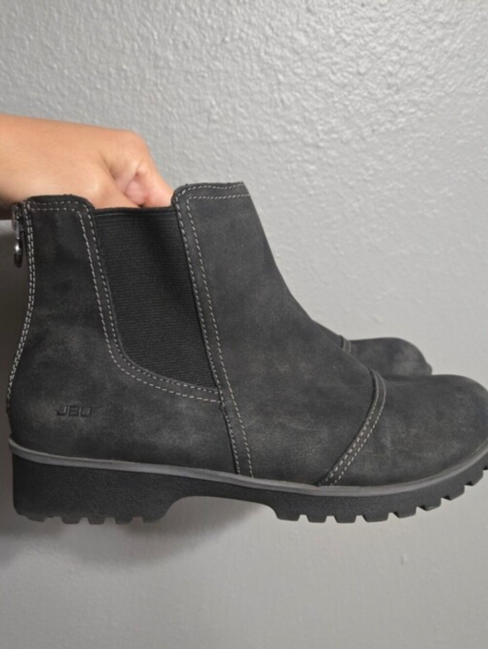 Jambu Grey Peacock Water Resistant Booties Memory Foam Size 8.5